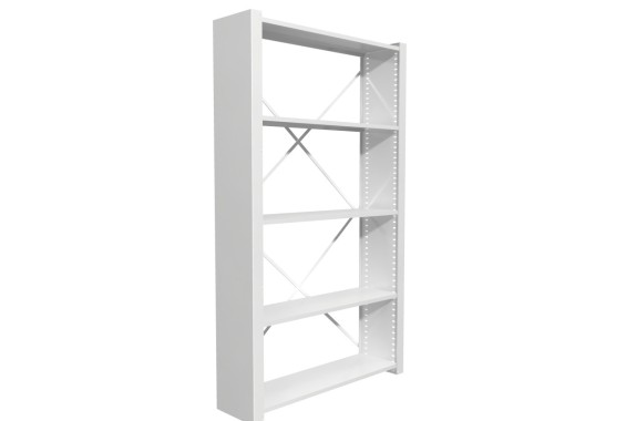 стационарный стеллаж СА односторонний с боковой панелью